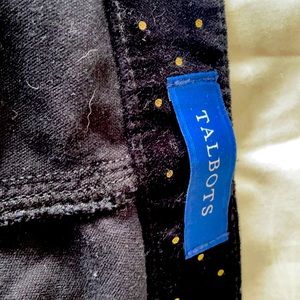 Velveteen pants with gold dots